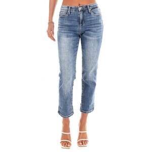 NEW SAIGE DENIM fall on me mid rise boyfriend jeans in dark